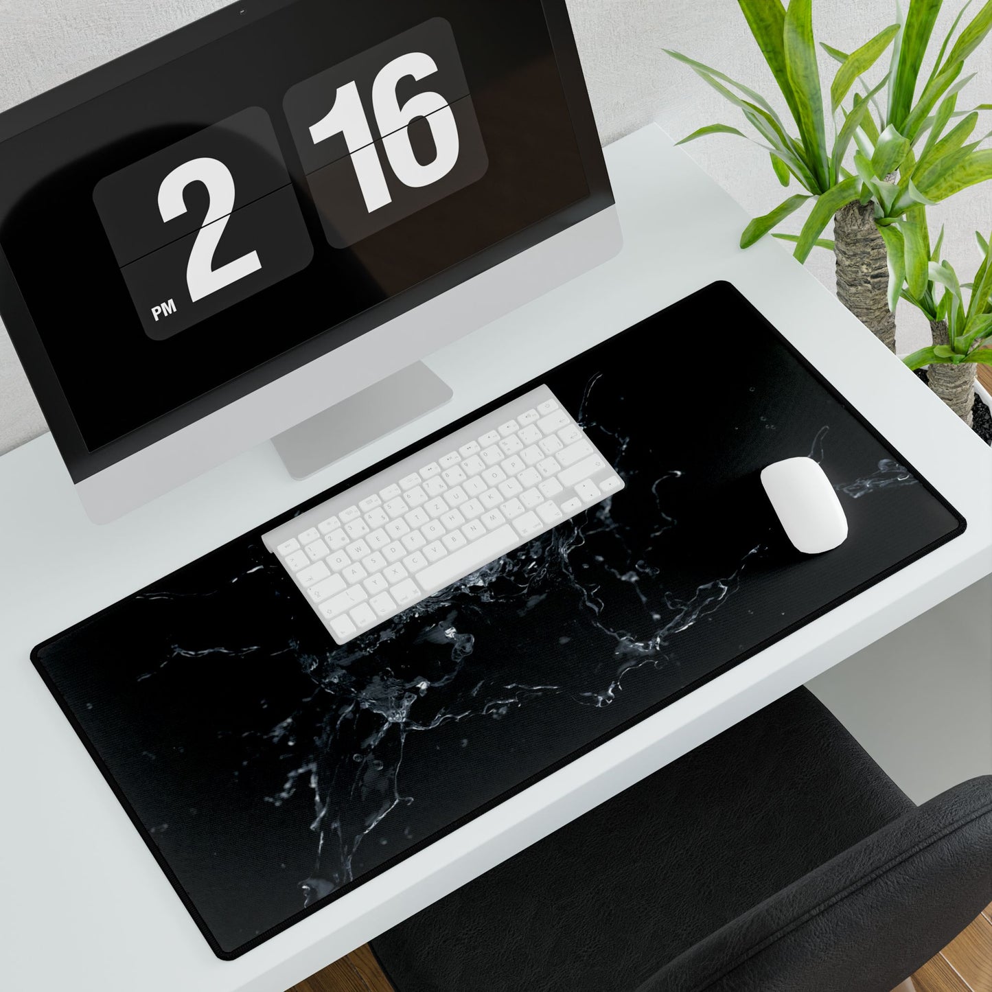 liquid black "desk mat"