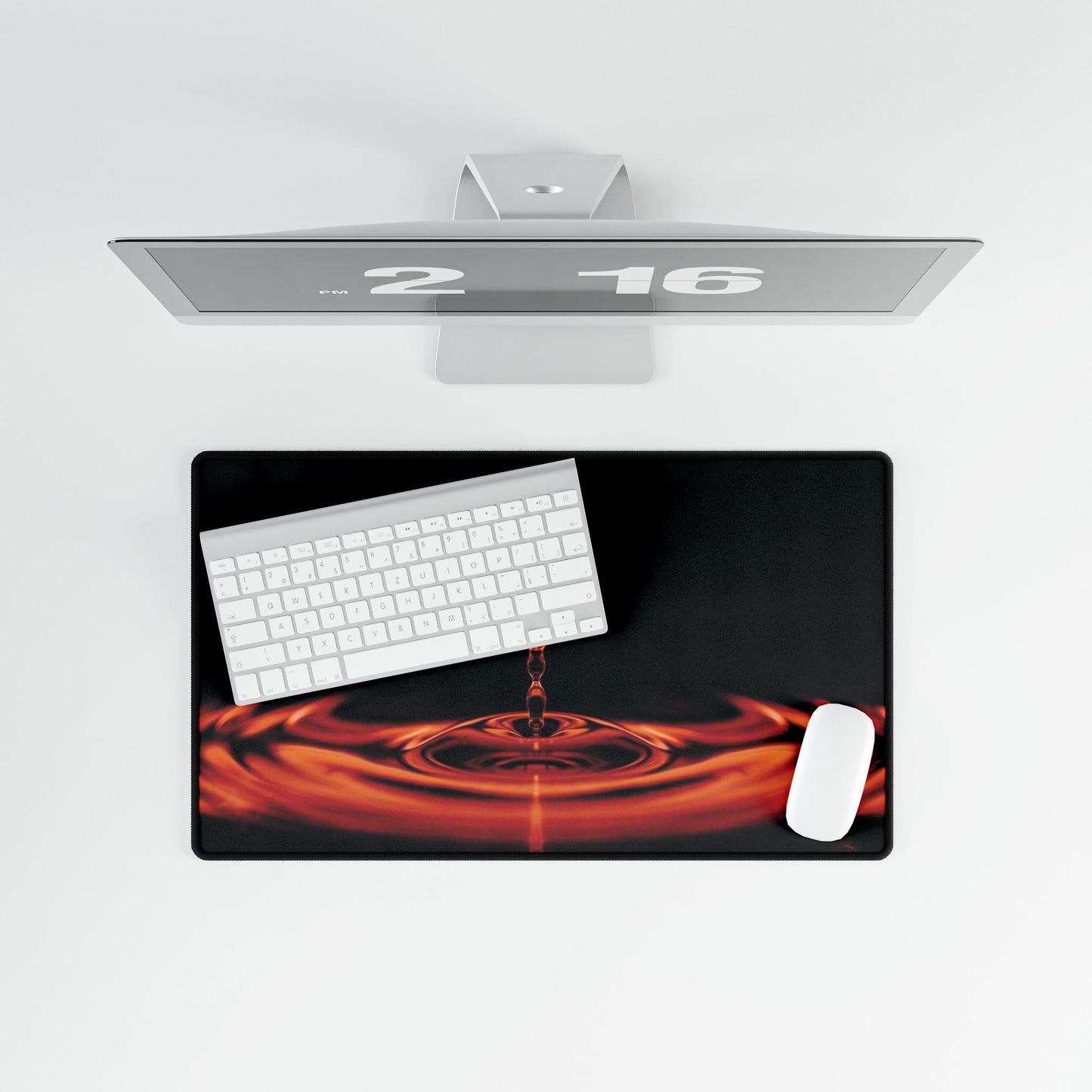 Red Liquid Desk Mat