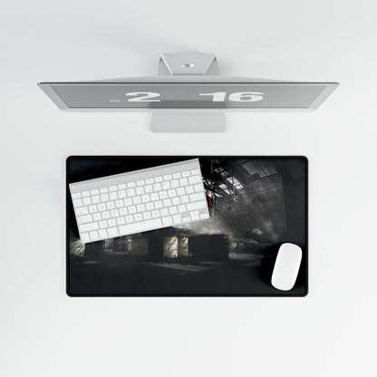 Custom Gaming Desk Mat Call of Duty World at War multiplayer map "HANGAR" — Dark Urban Warehouse Mouse Pad
