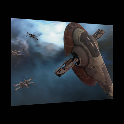 StarWars Spacefighter "slave 1" Sci‑Fi Poster — Rolled Wall Art