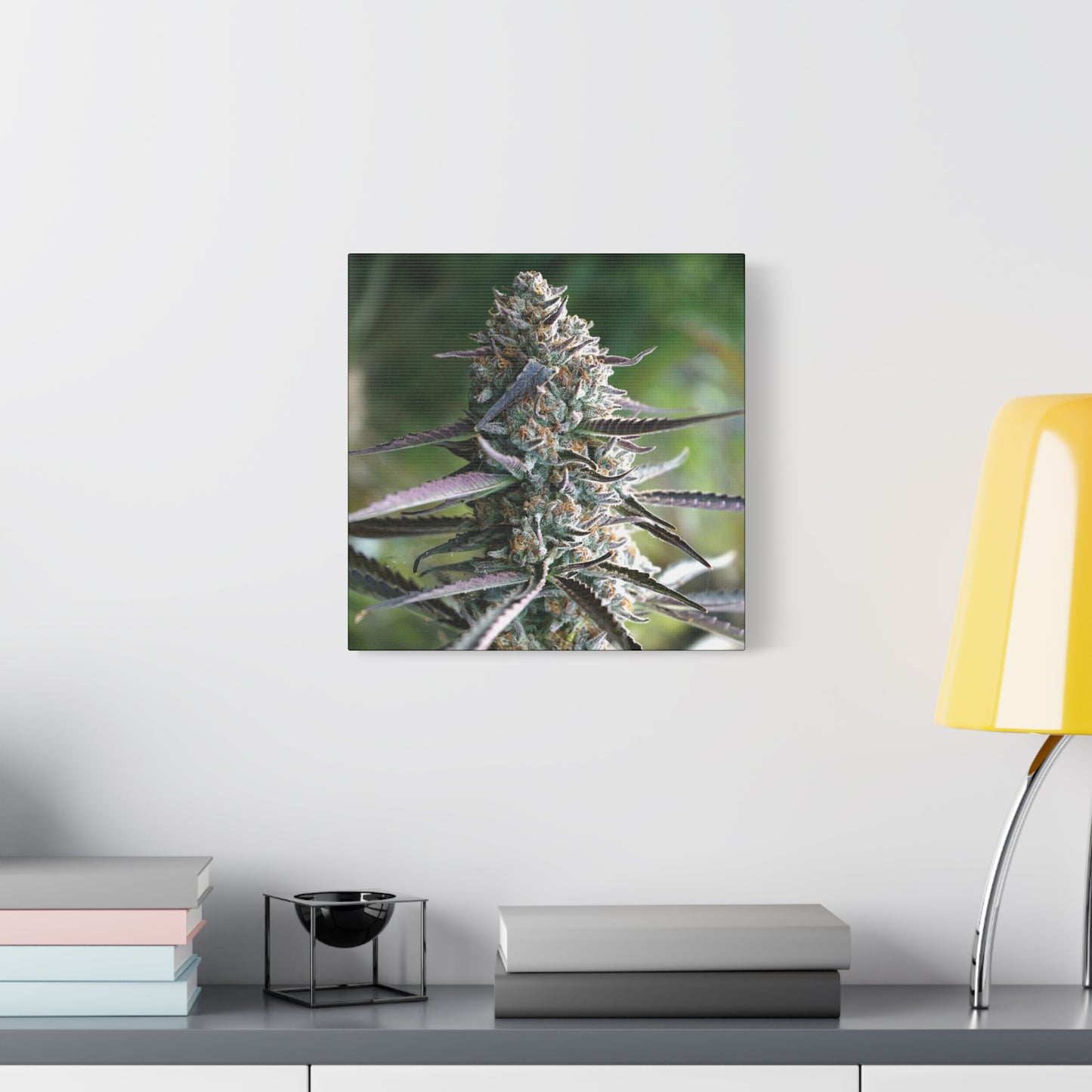 Cannabis Bud Canvas Print — Botanical Marijuana Wall Art (Matte Stretched)