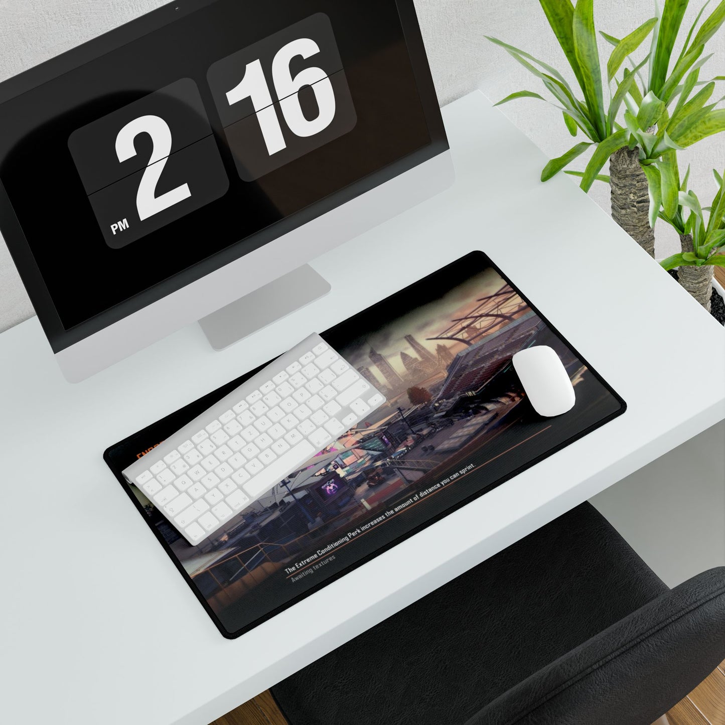 Custom  Call of Duty mous pad DLC map "encore" Gaming Desk Mat with Futuristic City Design