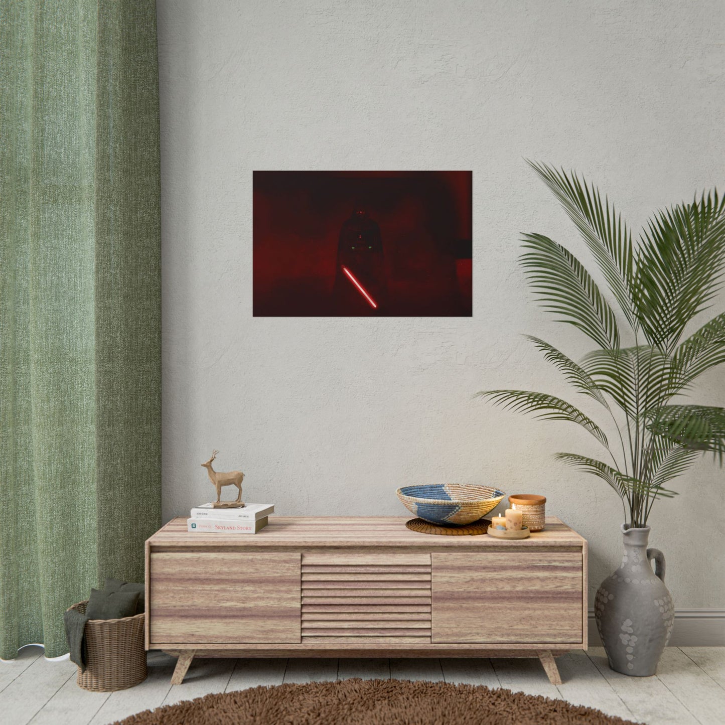 Dark Sith Knight Rolled Poster – Red Star wars themed