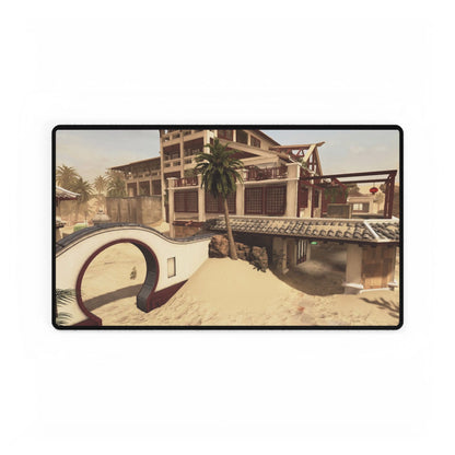 Call of Duty themed desk mat map "MIRAGE" Stylish Desk Mats for Gamers and Home Offices – Desert Oasis Design