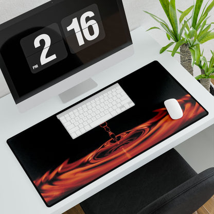 Red Liquid Desk Mat