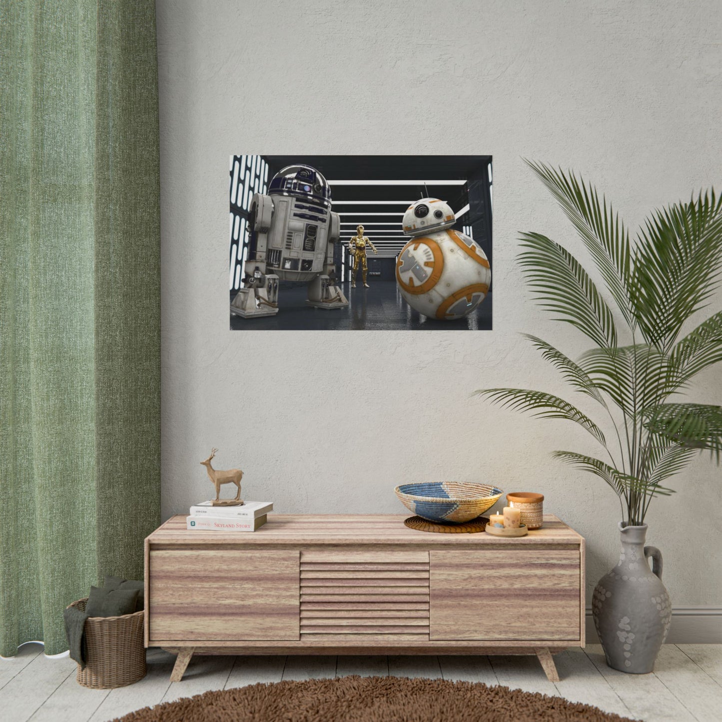Star Droid Poster — R2-D2, BB-8 & C-3PO Star Wars Wall Art (Rolled Poster)
