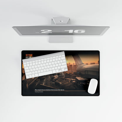 Custom Call of Duty themed mouse pad DLC map "DETOUR" Artistic Desk Mat with Urban Landscape Design