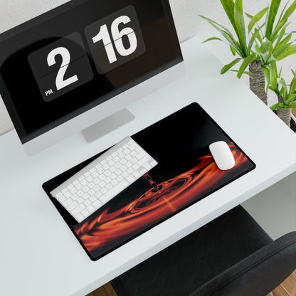Red Liquid Desk Mat