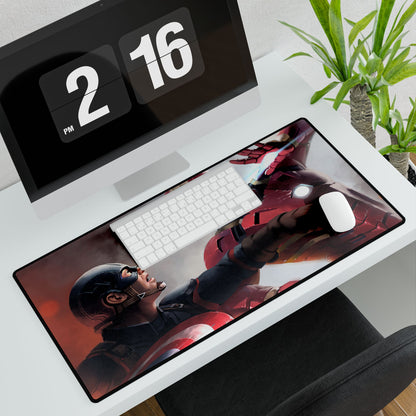 Marvel captain America vs iron man desk mat