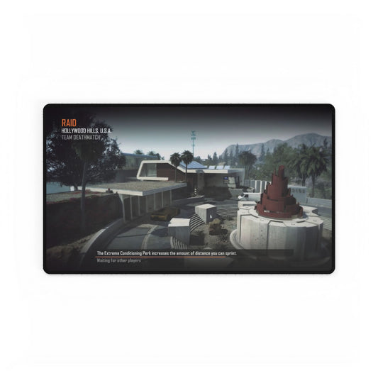 Gaming Desk Ma tCall of Duty gaming Desk mat map-"RAID"- Perfect for Esports Enthusiasts, Home Office Decor, and Gift for Gamers, Customizable Mouse Pad, Desk Accessories