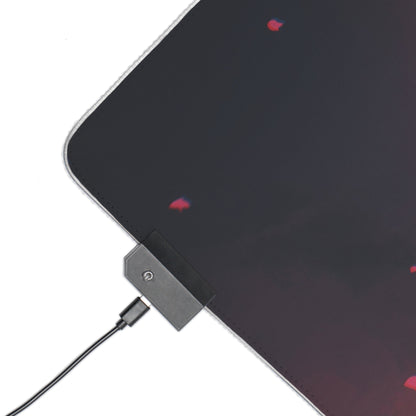 Anime LED Gaming Mouse Pad — Moonlit Swordscape RGB Desk Mat