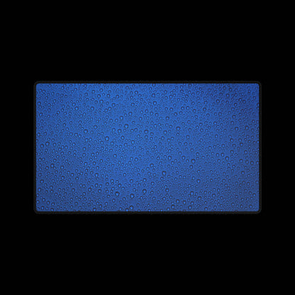 Blue Water Droplet Desk Mat — Large Gaming/Office Mouse Pad