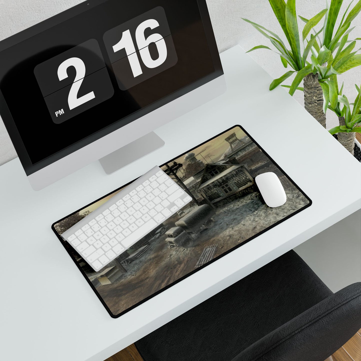 Call of Duty Inspired Landscape Desk Mat DLC map "STOCKPILE" for Home Office