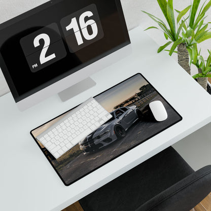 Dodge Charger srt Hellcat widebody inspired  Sunset Desk Mat — Racing Muscle Car Mouse Pad for Gamers & Auto Enthusiasts