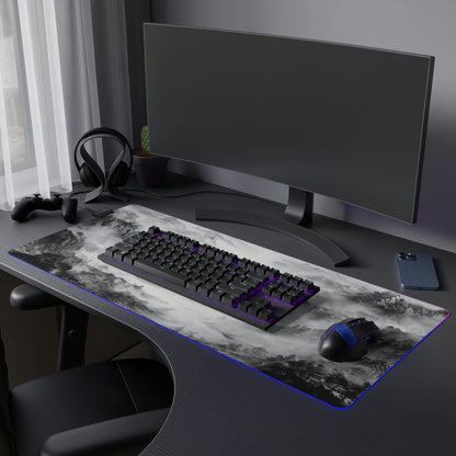 Yin Yang LED Gaming Mouse Pad — RGB Oversized Desk Mat with Tranquil Ink Landscape