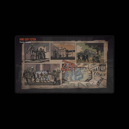 Call of duty black ops 1 zombies themed "KINO DER TOTEN" Desk Mat — Retro Military Gaming Mouse Pad