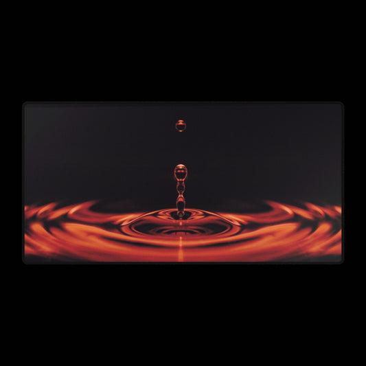 Red Liquid Desk Mat