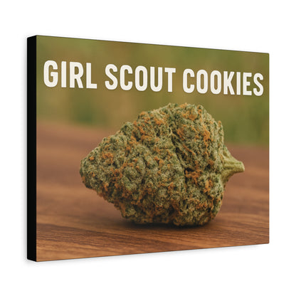 Canvas Print — "Girl Scout Cookies" Cannabis Bud Wall Art perfect gift for stoners