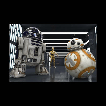 Star Droid Poster — R2-D2, BB-8 & C-3PO Star Wars Wall Art (Rolled Poster)