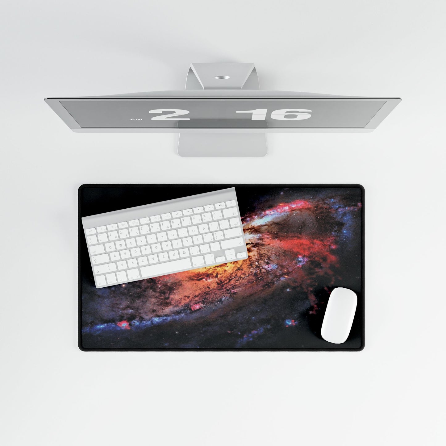 Galaxy swirl Desk Mat — Large Space-Themed Mousepad