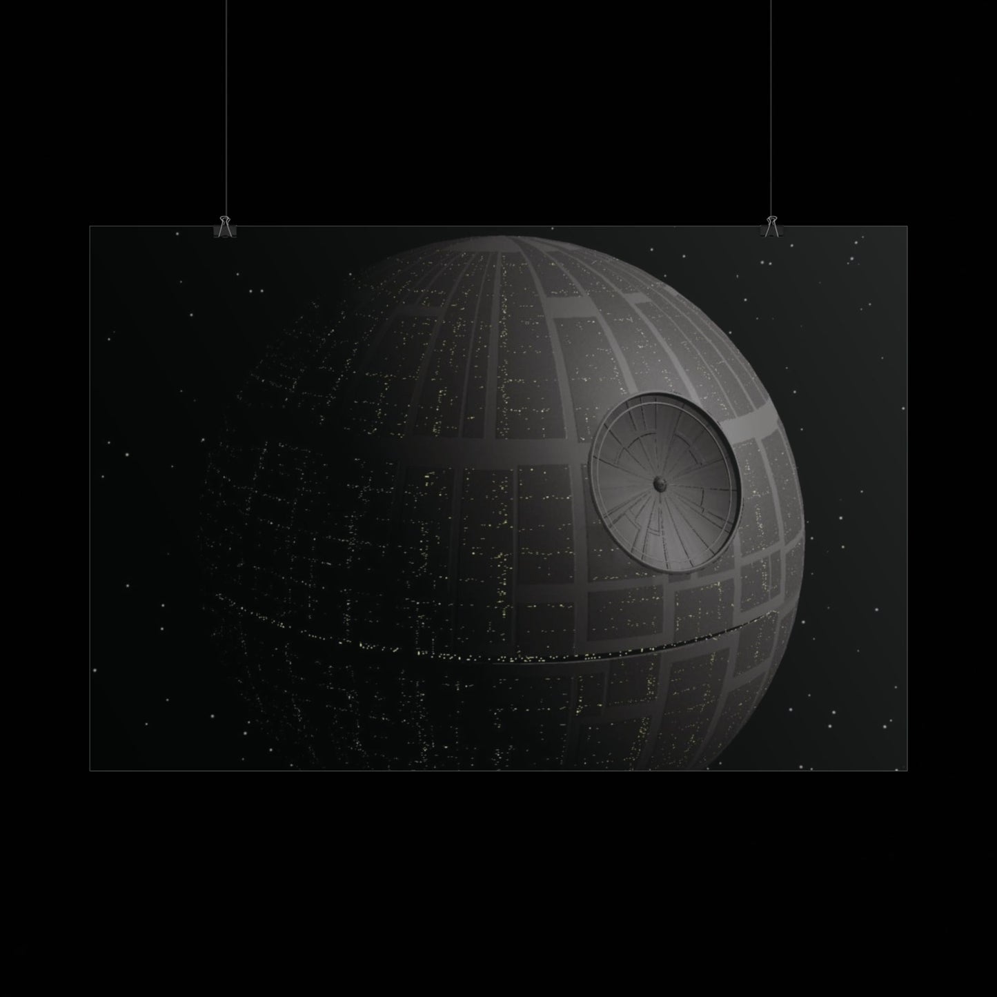 Death Star Space Poster — StarWars Movie Wall Art (Rolled Poster)
