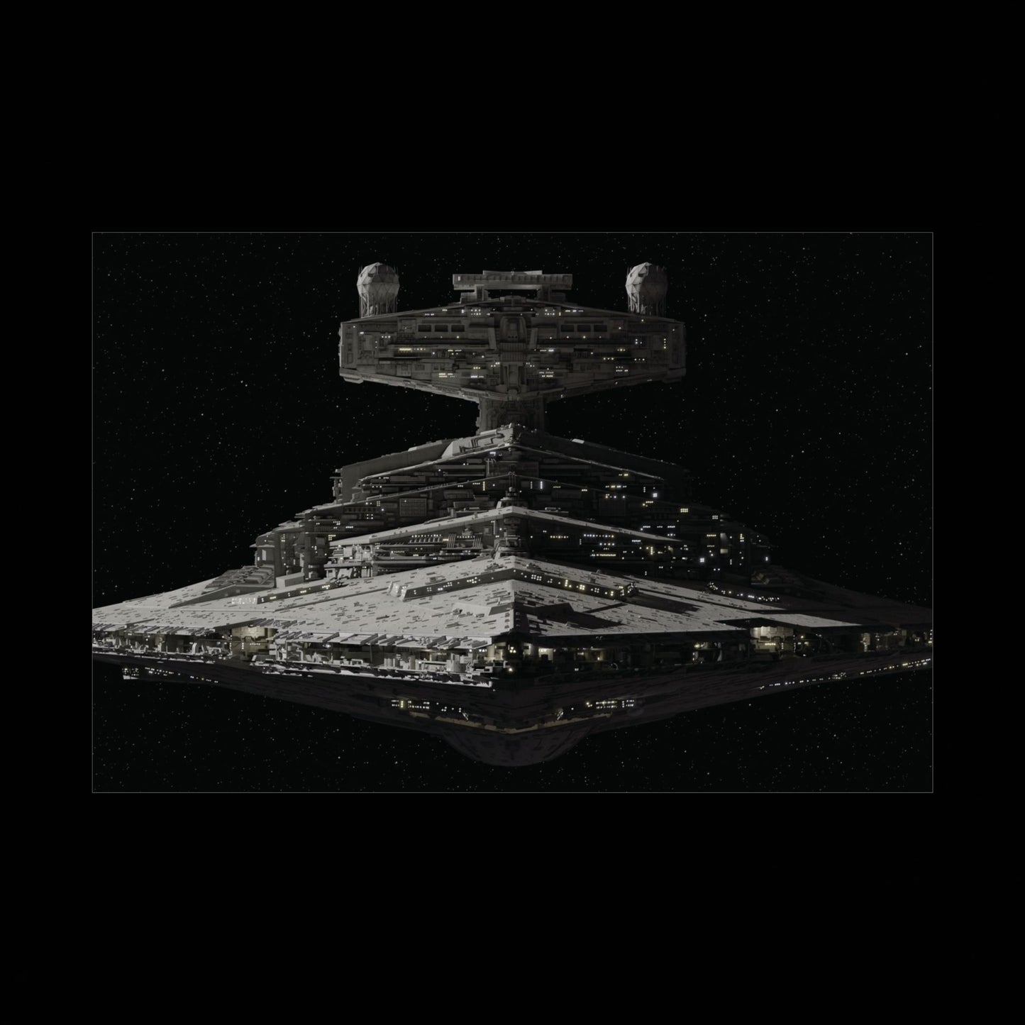 Imperial Star Destroyer Space Poster — StarWars Movie Wall Art (Rolled Poster)