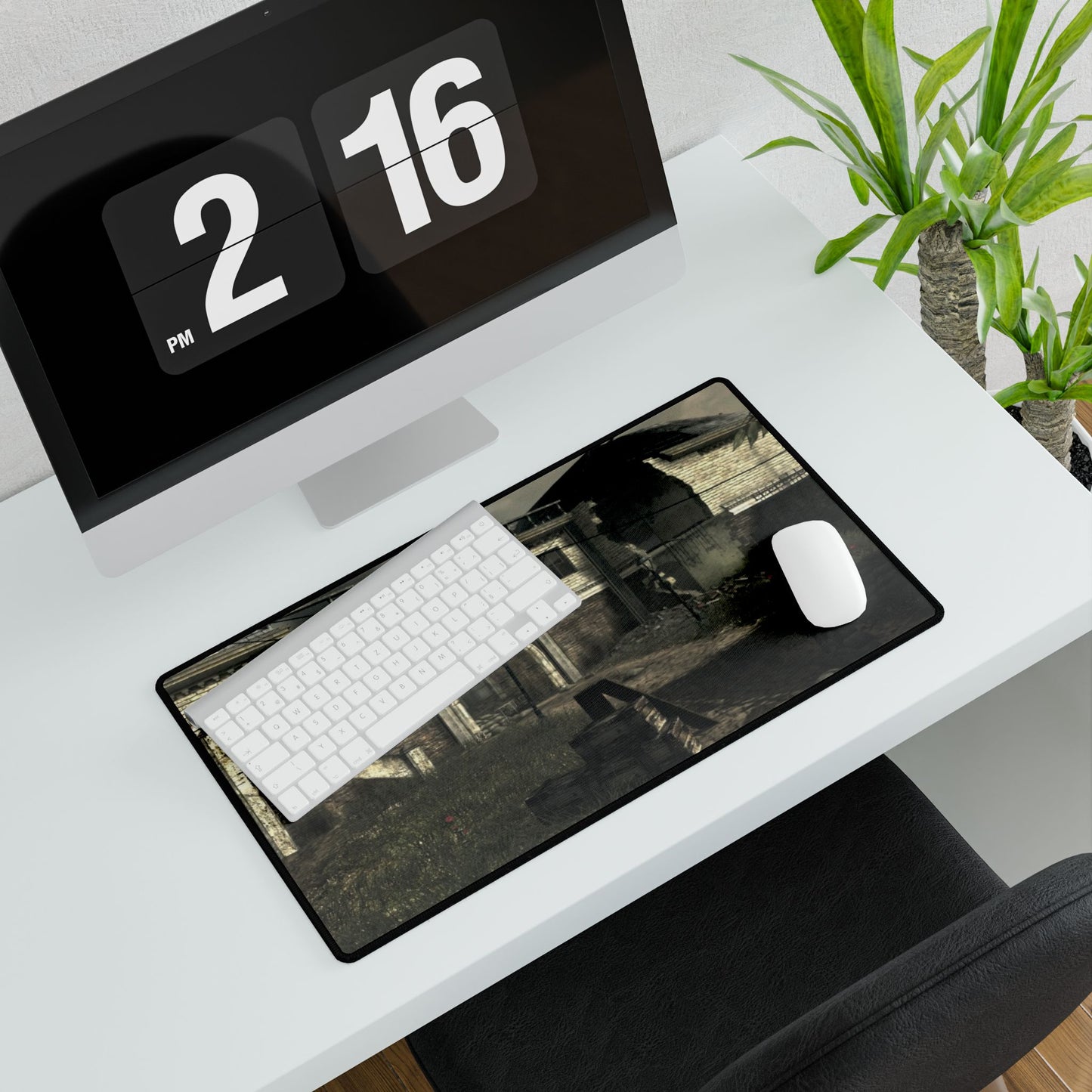 Call of Duty World at War multiplayer map "ASYLUM" Gaming Desk Mat — Retro Ruins Mouse Pad