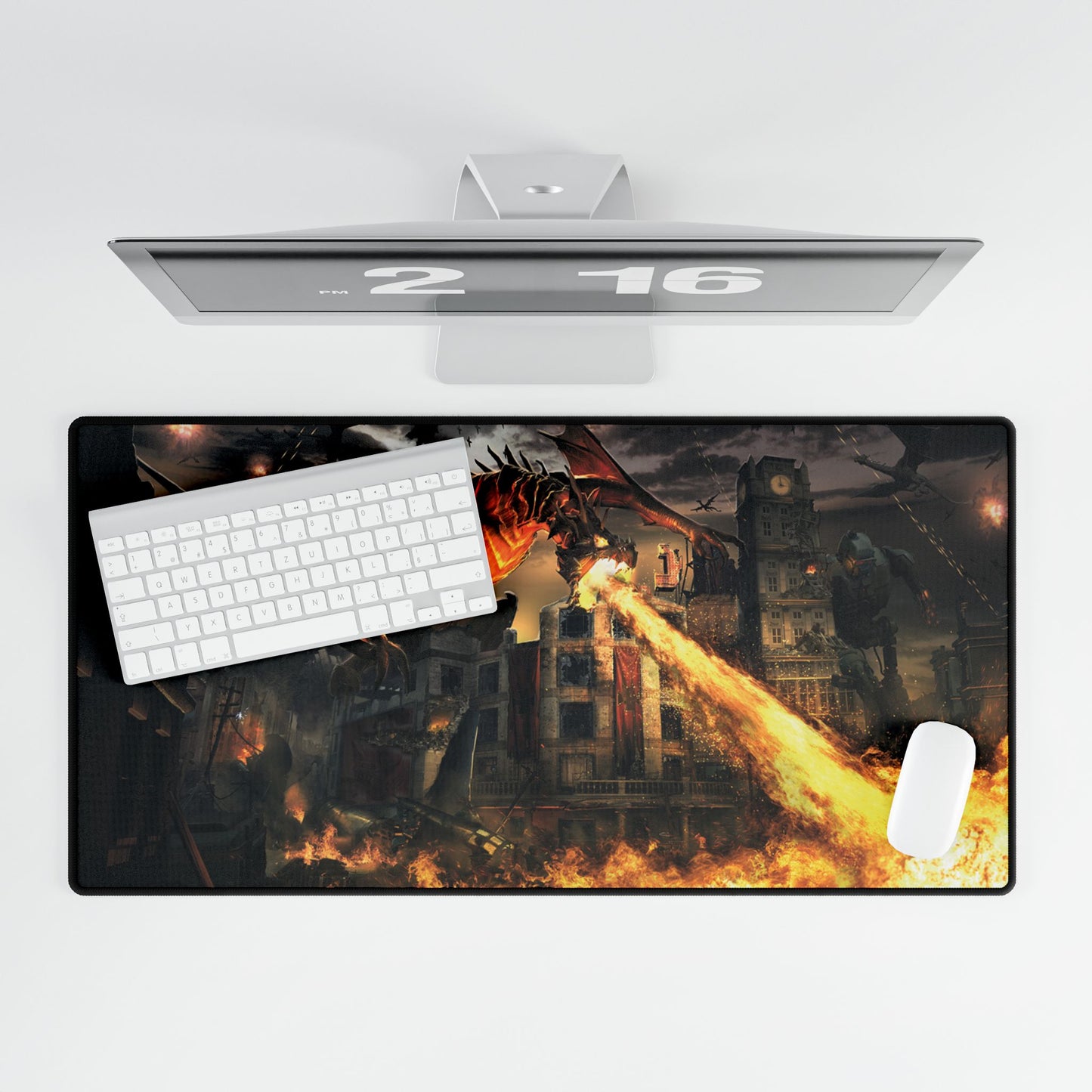 Call of Duty Black ops 3 zombies themed mousepads "GOROD KROVI" Dragon Fire Desk Mat – Fantasy Gaming Mouse Pad for gamers and office workers