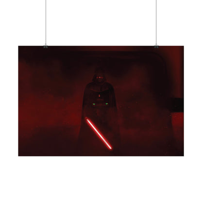 Dark Sith Knight Rolled Poster – Red Star wars themed