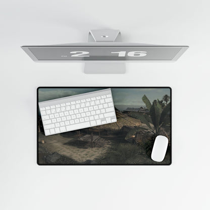 Custom Gaming Desk Mat Call of Duty World at War multiplayer map "MAKIN DAY" — Coastal Village Landscape Mouse Pad