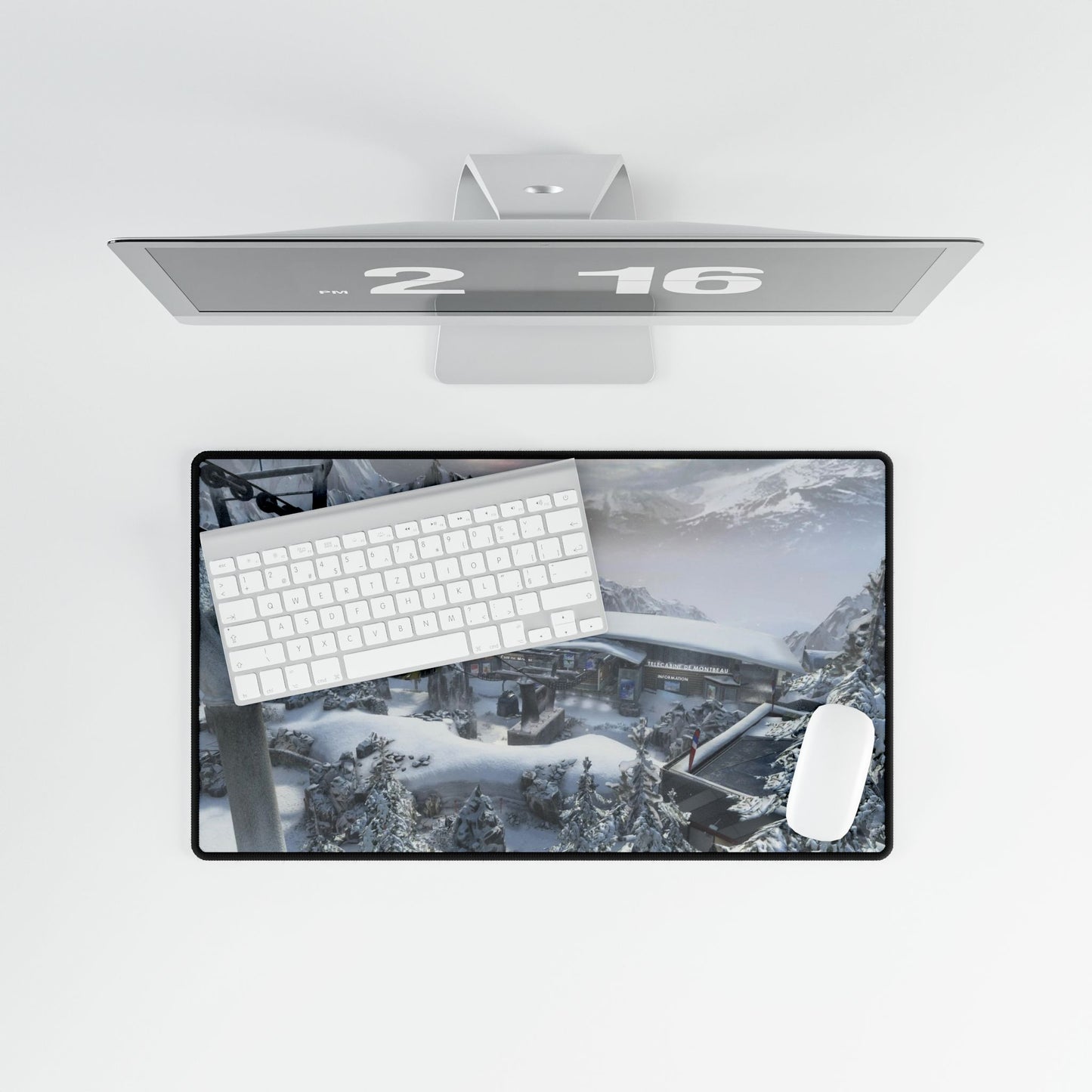 Call of Duty themed desk mat dlc map "downhill" Scenic Winter Desk Mat - Perfect for Gamers & Home Offices