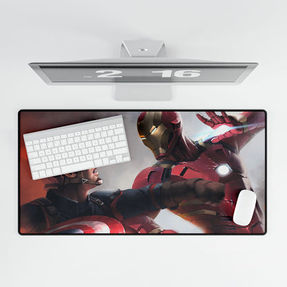 Marvel captain America vs iron man desk mat